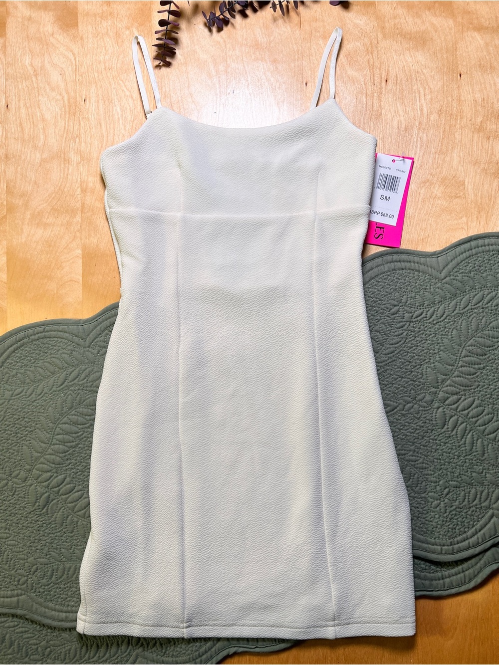 Bardot Cream Spaghetti Strap Mini Dress good for party, prom